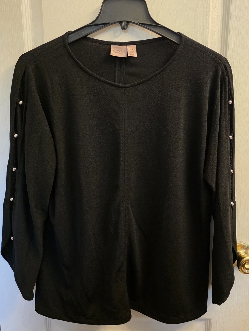 Black Women's Button-Accent Sweater